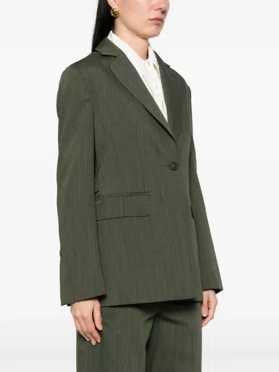 Joseph Maati Button Wool Jacket In Green