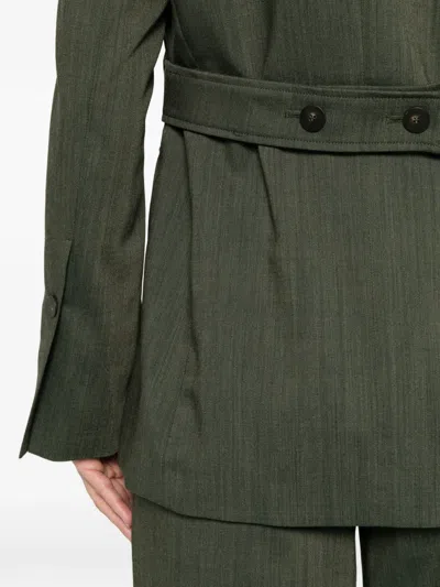 Joseph Maati Button Wool Jacket In Green