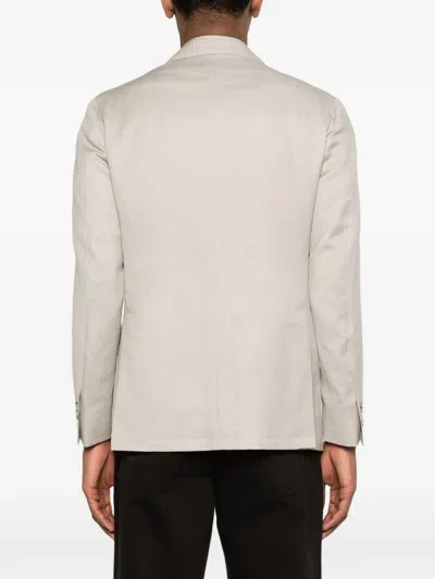 Canali Single-breasted Blazer In Neutral
