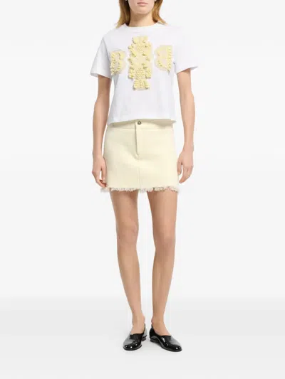 Barrie Cropped Logo T-shirt In White