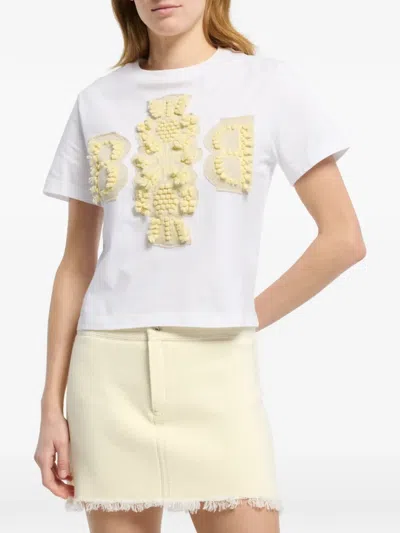 Barrie Cropped Logo T-shirt In White