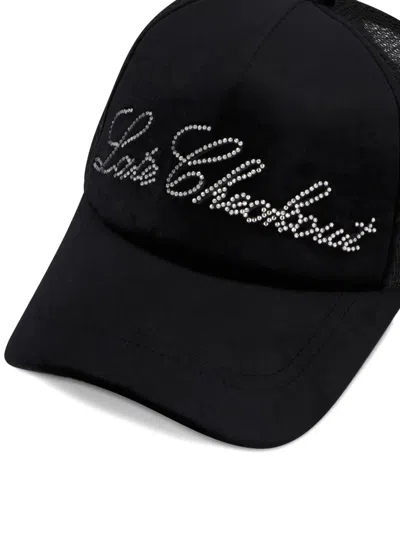 Philipp Plein Crystals Baseball Cap In Black