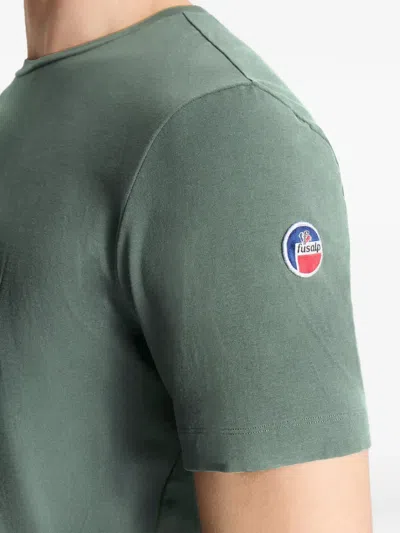 Fusalp Riviere Short-sleeve Plain Cotton T-shirt In Brown