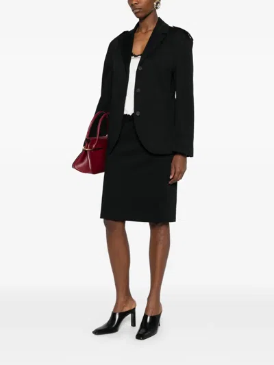 The M Brigida Button Jacket In Black