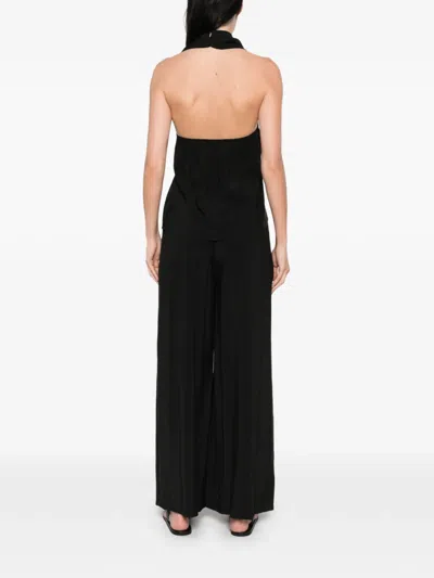 Eleh Tie Front Top In Black