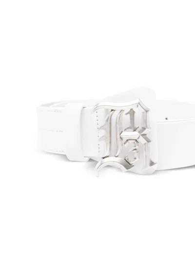 R13 Logo Belt In White