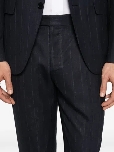 Canali 2pc Wool Suit With Flat Front Pant In Blue