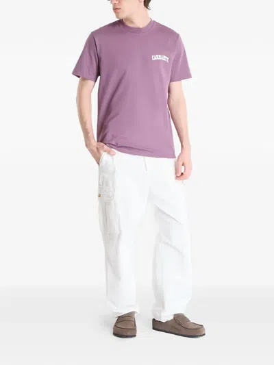 Carhartt Script University T-shirt In Purple