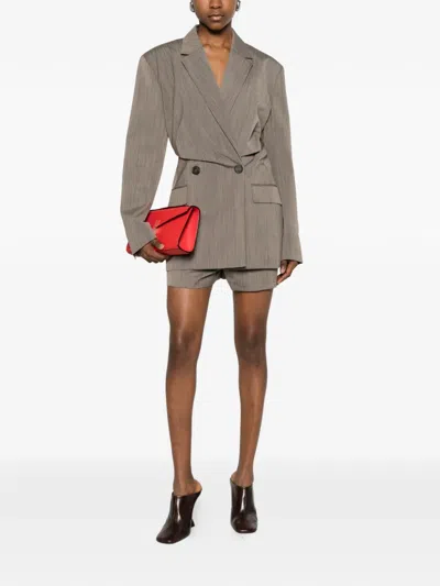 Iro Double-breasted Blazer In Brown