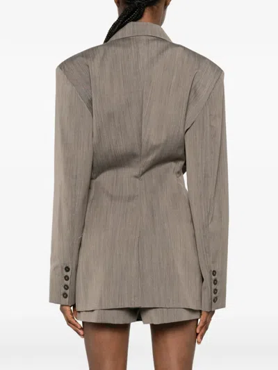 Iro Double-breasted Blazer In Brown