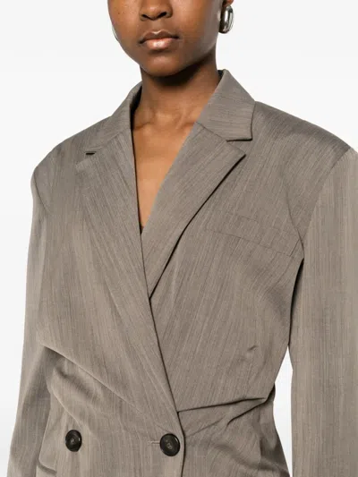 Iro Double-breasted Blazer In Brown