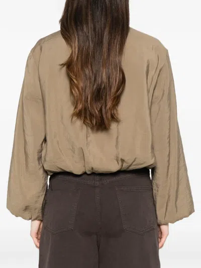 Leather Authority Zip-up Jacket In Brown