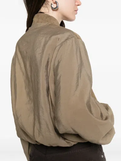 Leather Authority Zip-up Jacket In Brown