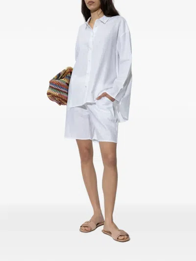 Hanro Drop-shoulder Button-up Shirt In Gray