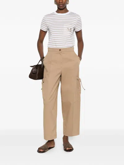 Max Mara Mxmlepre Cargo-pocket Trousers In Neutral