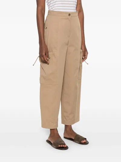 Max Mara Mxmlepre Cargo-pocket Trousers In Neutral