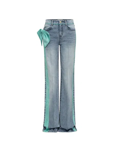 Hellessy Bow-embellishment Jeans In Blue