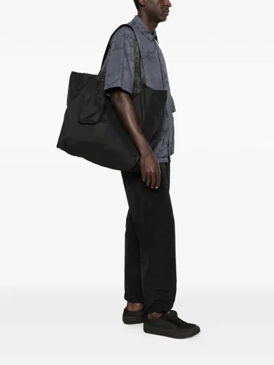 Off Grid Logo Strap Shoulder Bag In Black