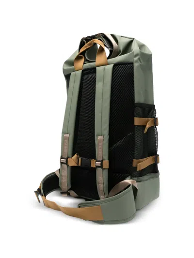 Rains Large Drawstring Rolltop Backpack In Green