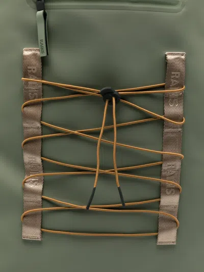 Rains Large Drawstring Rolltop Backpack In Green