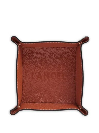 Lancel Leather Valet Tray In Red