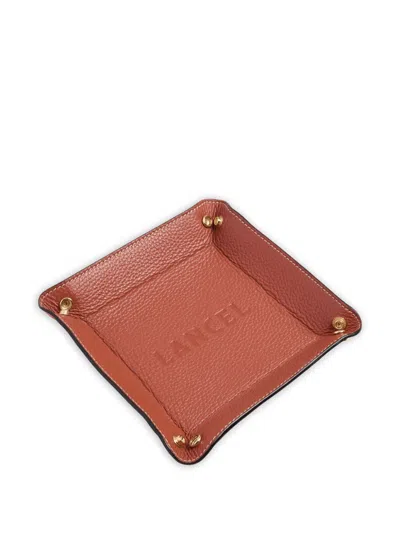 Lancel Leather Valet Tray In Red