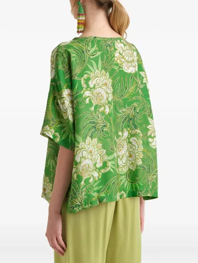 Maliparmi Printed Oversized Shirt In Green
