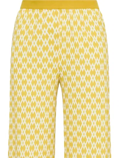 Maliparmi Geometric-pattern Trousers In Yellow
