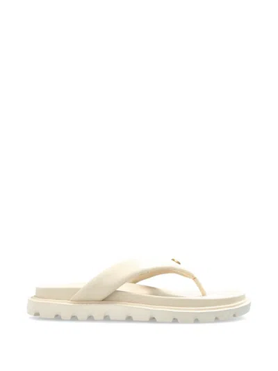 Coach Brynn Thong Sandals Chalk In White