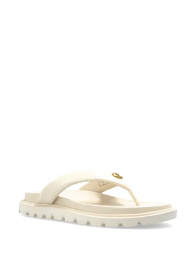 Coach Brynn Thong Sandals Chalk In White
