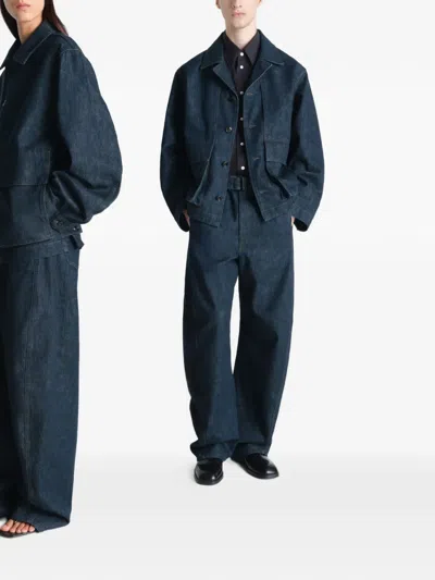 Lemaire Boxy Denim Jacket In Blue
