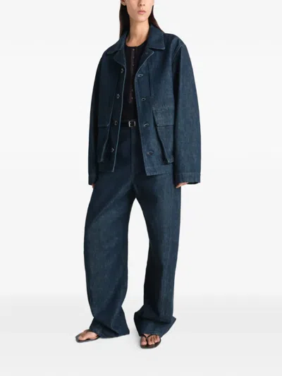 Lemaire Boxy Denim Jacket In Blue