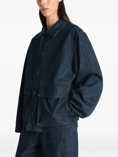 Lemaire Boxy Denim Jacket In Blue