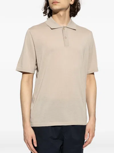 Samsoe & Samsoe Wool Polo Shirt In Neutral
