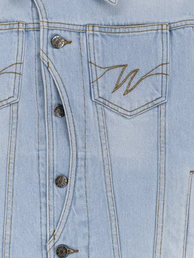Walk In Paris Postman Blue Denim Jacket In Blue