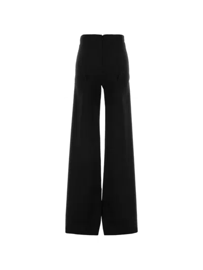 Gucci Stretch Wool Blend High Waist Trousers In Black