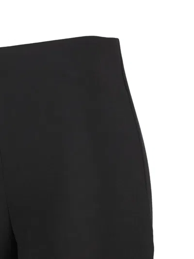Gucci Stretch Wool Blend High Waist Trousers In Black