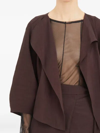Cortana Open-front Jacket In Brown