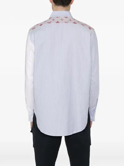 Aries Camicia Patchwork In Cotone In White