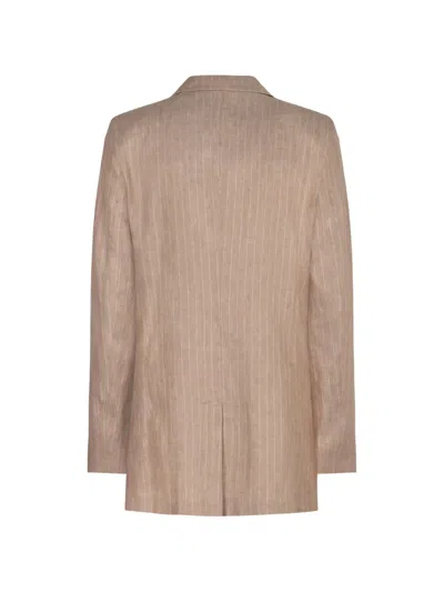 Herno Single-breasted Blazer In Neutral