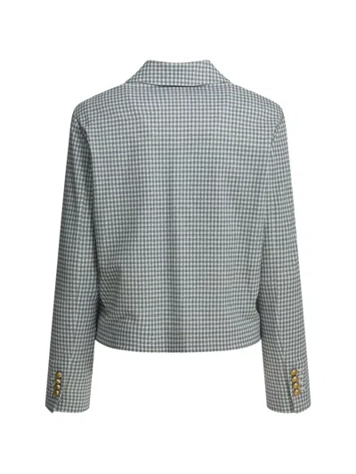 Circolo 1901 Gingham Button-front Jacket In Blue
