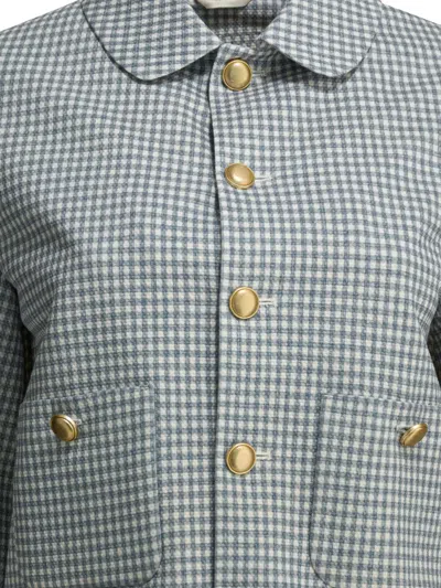 Circolo 1901 Gingham Button-front Jacket In Blue