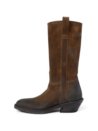 Ann Demeulemeester Laxit Pull On Boots In Brown