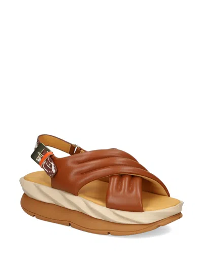 4ccccees Mellow Mana Platform Slingback Sandal In Brown
