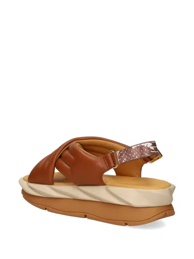 4ccccees Mellow Mana Platform Slingback Sandal In Brown