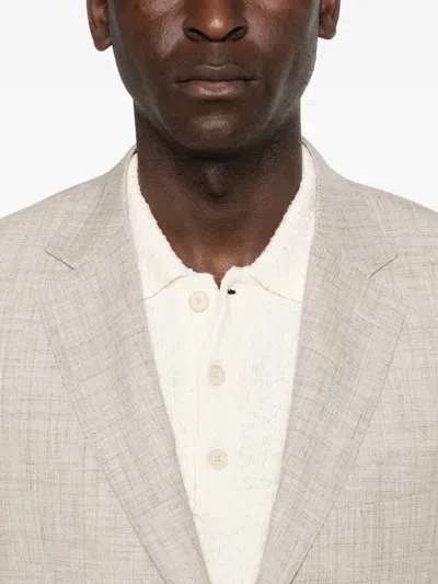 Canali Notched-lapel Suit In Neutral