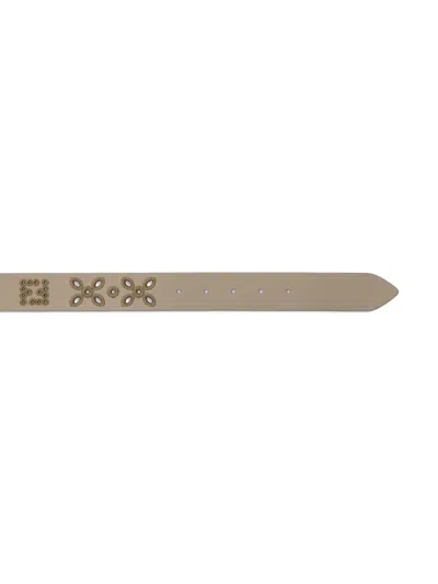 Fendi Logo-buckle Belt In Neutral