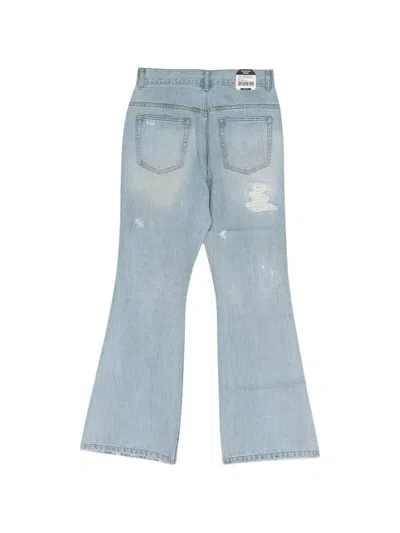 Protocol Index Distressed Flared Jeans In Blue