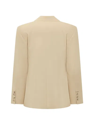 Moms Pants Double-breasted Wool Jacket In Neutral