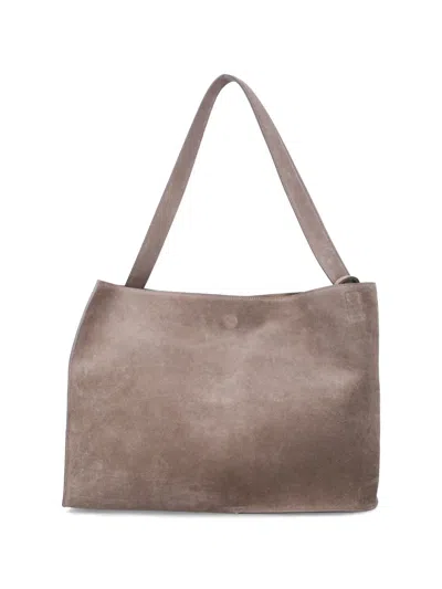 Studio Nicholson Reflection Suede Tote Shoulder Bag In Pink
